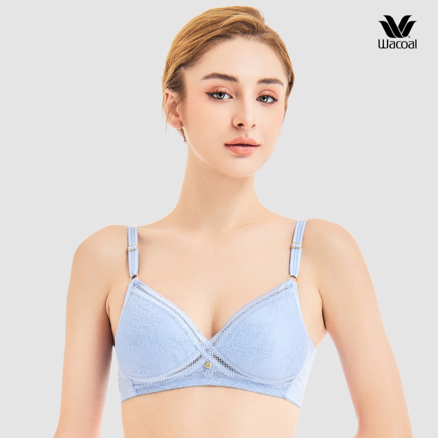 Áo lót Wacoal Lecien I22SFB197 không gọng, form thoải mái, cup 3/4, ren, dây liền - 22SFB197