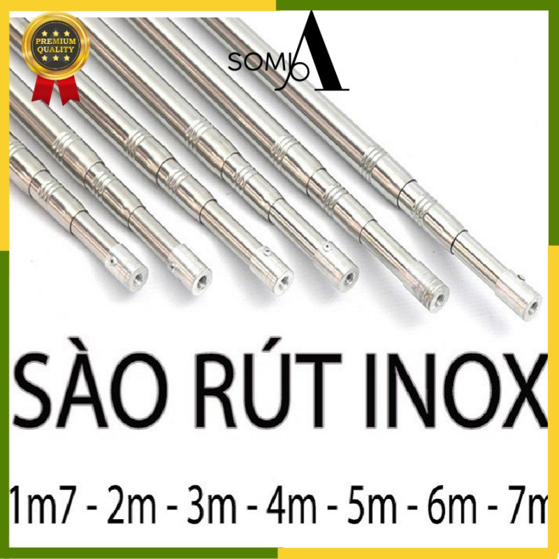 Sào rút inox sào phơi đồ inox thanh lý cán vợt câu cá sào chim inox 304 ...