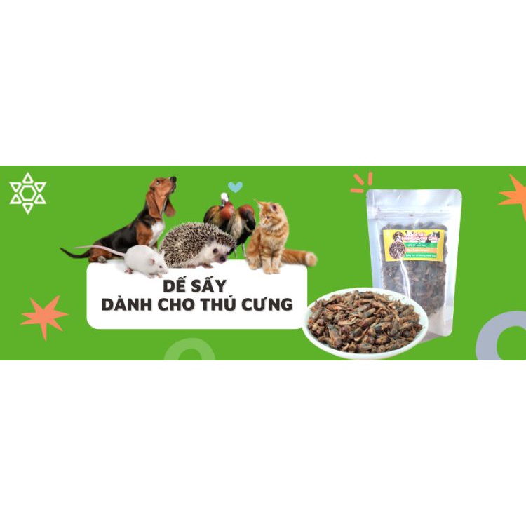 Dế Sấy Khô Làm Thức Ăn Cho Pet – Chó Mèo, Các Loài Thú Cưng, Bò Sát, Chuột Hamster, Chim, Cá, Ếch Và Rùa