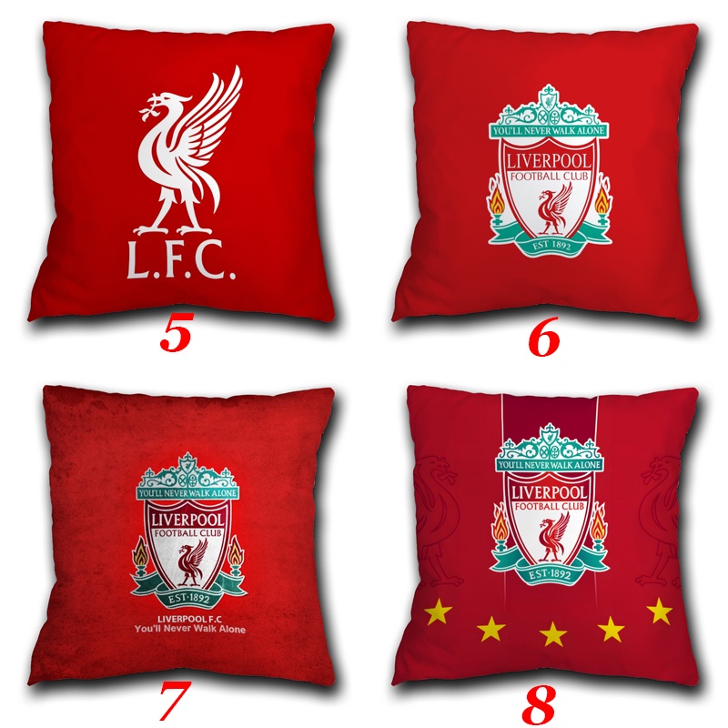 Vỏ Gối Polyester Một Mặt In Logo Câu Lạc Bộ Bóng Đá Liverpool Trang Trí Nhà Cửa / Xe Hơi (Không Kèm Lõi)
