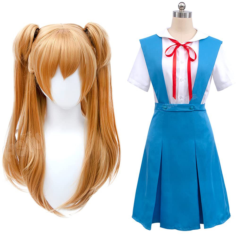 Asuka Anime Lấy Cảm Hứng Từ Tóc Giả Làm Bằng Lụa Từ Nhiệt Độ Cao 5cm Tóc Kèm Thẻ