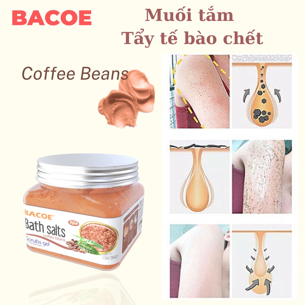 [Mới] Muối Tắm Tẩy Tế Bào Chết Cơ Thể Giảm Mụn Lưng BACOE 600g