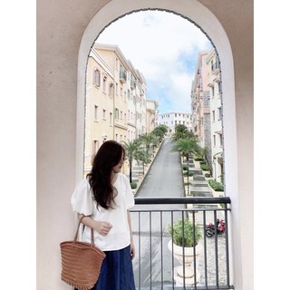 Áo thô Hàn form suông phối tay bồng Annie top Ma Vie