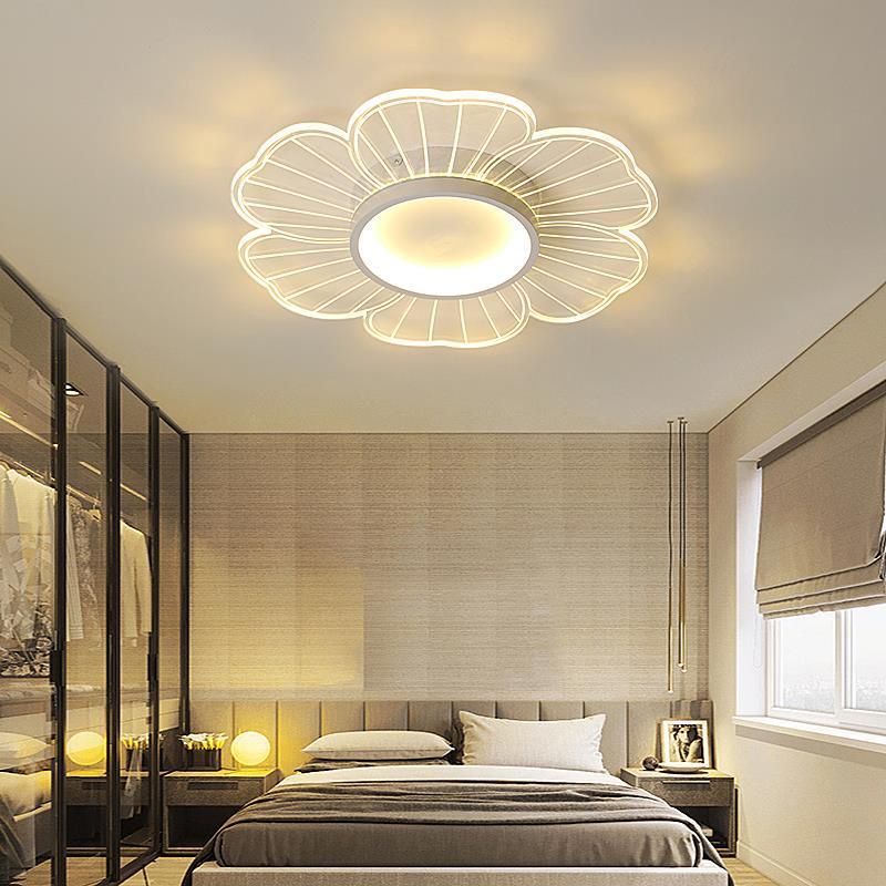 Đèn trần hoa, Đèn chùm Led mờ 3 màu Acrylic hiện đại, Phòng ngủ Nghiên cứu Phòng khách Trang trí phòng ăn Trung tâm nhà Đèn khí quyển thẩm mỹ