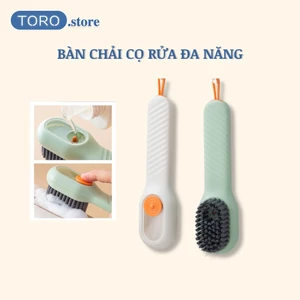 Bàn chải chà giày có ngăn chứa nước giặt TORO đa năng 3 trong 1 có hộc chứa xà phòng có thể treo tường tiện lợi