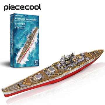 Bộ mô hình kim loại 3D Piececool Bộ mô hình tàu chiến DIY Bộ mô tàu chiến Khối xây dựng đồ chơi ghép hình