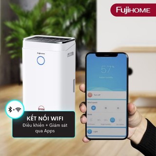 Máy hút ẩm công nghệ máy nén 20L/ngày nhập khẩu FUJIHOME DH20W Kết nối wifi - Công suất 20 lít/ngày