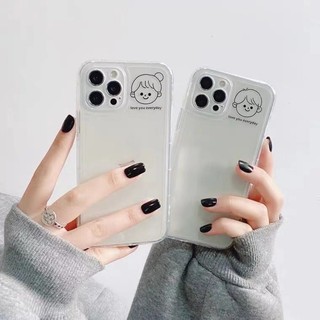 Ốp iphone - Ốp lưng iphone trong suốt cạnh vuông bảo vệ camera love you everyday dành cho ip 6 đến 16promax - u005