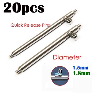 Set 20 Chốt Đồng Hồ Bằng Inox Đường Kính 1.5mm 1.8mm Chuyên Dụng Cho 12 / 13 / 14 / 15 / 16 / 17 / 18 / 19 / 20 / 22 / 23 / 24mm