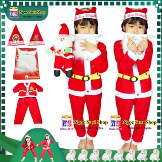 BỘ ĐỒ ÔNG GIÀ NOEL CHO BÉ YÊU QUẦN ÁO NOEL Từ 1 - 11 Tuổi  - CHẤT VẢI NỈ BÁN LẺ GIÁ SỈ