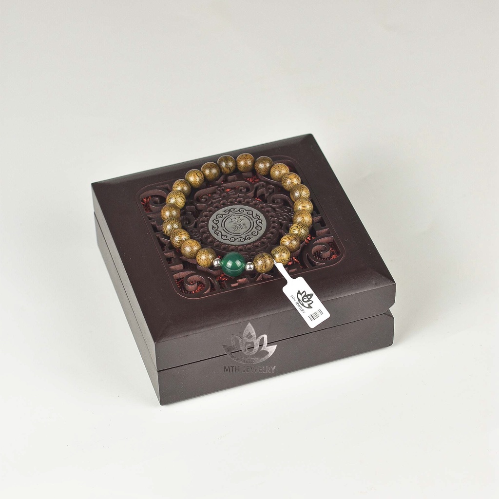 Ảnh Vòng Trầm Hương MTH JEWELRY Tròn Đơn Kim Ngọc Trợ Mệnh Size 6/7/8/10mm - Đá Màu Theo Mệnh Phong Thủy - Chính Hãng 4