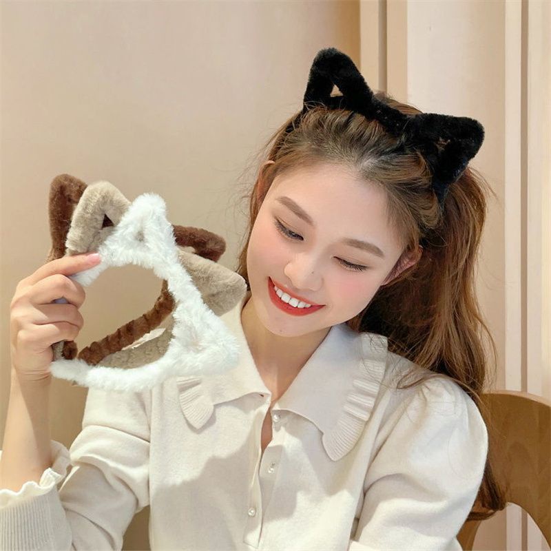 Bờm Tóc, Băng Đô Tai Mèo Bằng Lông Nhung Thời Trang Hàn Quốc Dành Cho Nữ Empoli