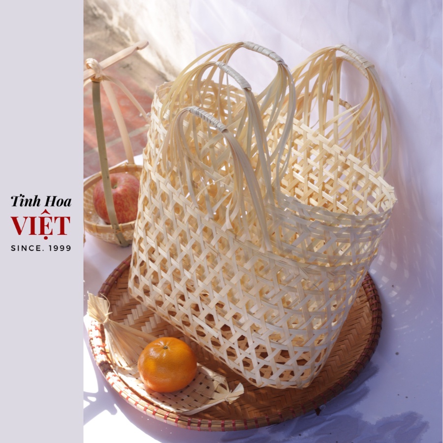 Giỏ tre đựng quà Tết, làn tre quà tặng, trứng, decor, trang trí Tinh ...