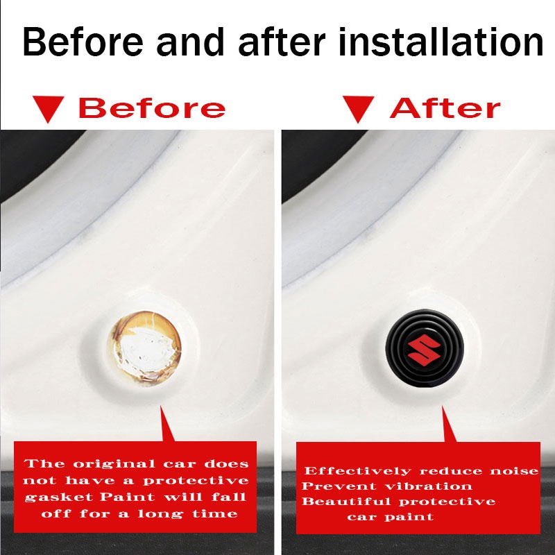 Miếng Dán Silicon Chống Sốc Chống Va Chạm Cách Âm Cho Cửa Xe Hơi Suzuki Swift XL7 vitara Jimny SX4 S-Cross Presso Ciaz ERTIGA Celerio