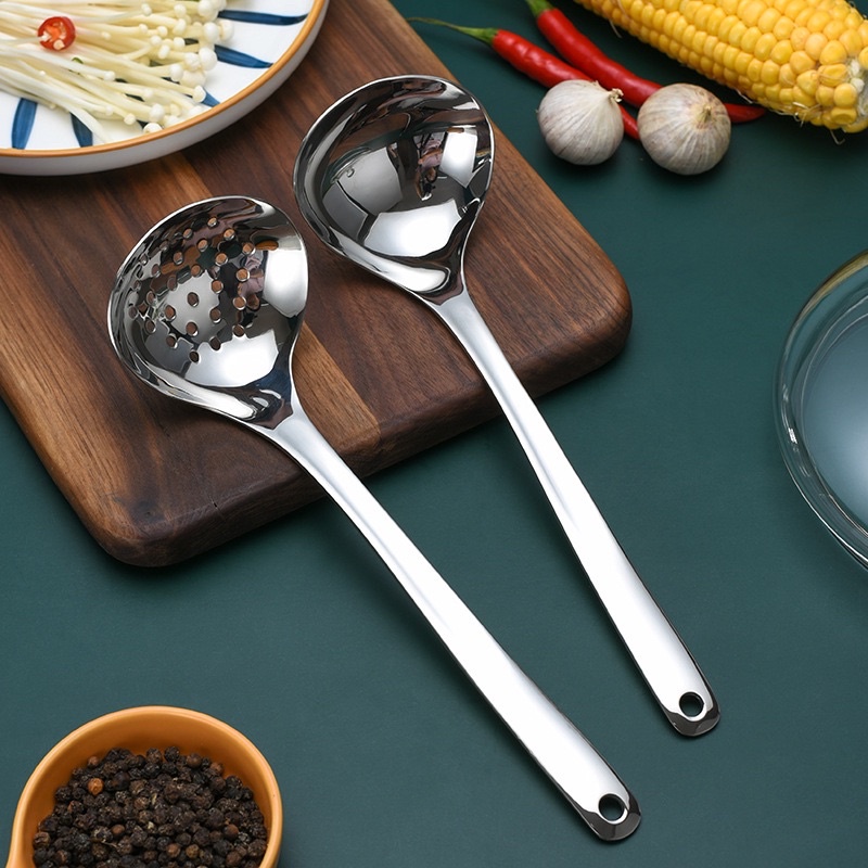Muôi múc canh inox 304 cao cấp sáng bóng 23.8cm x 7cm - Trúc Nhiên Boutique