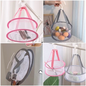 Túi lưới vải phơi cọ và mút trang điểm xoay 360 độ siêu bền đẹp không nắp và có nắp đậy