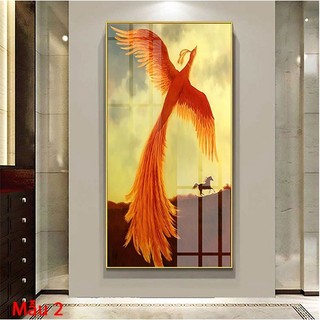 Tranh Treo Tường Dành Cho Người Tuổi Dậu - Chim Phượng Hoàng - Tranh Treo Phòng Khách Laminate Tráng Gương