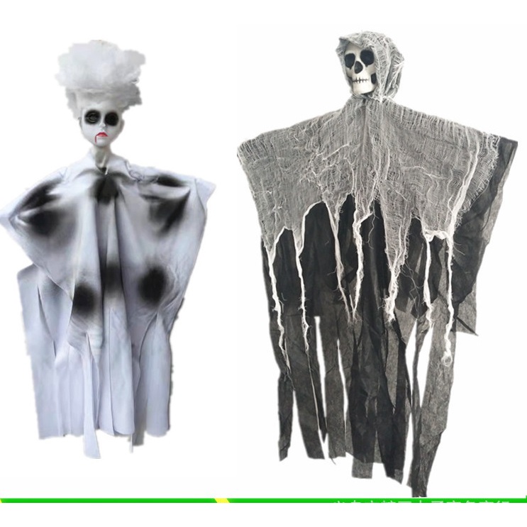 Ma halloween - mô hình con ma trang trí halloween - Ma cảm ứng đèn nhạc