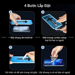 Kính Cường Lực Trong Suốt Popkon Cho iPhone 17 Pro Max Full Màn 9H Kèm Khung Dán