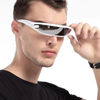 Kính râm kính phản chiếu cá tính Laser Cyclops hẹp tương lai