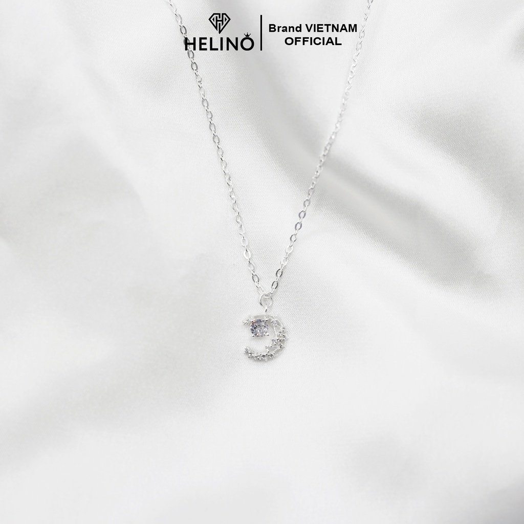 Ảnh Dây chuyền bạc nữ HELINO mặt trăng khuyết đính đá C15 3