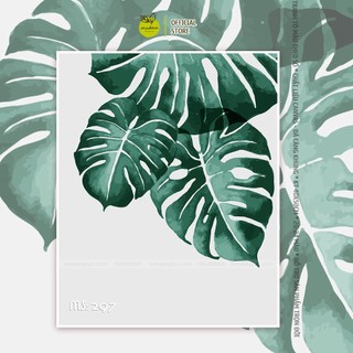 Tranh tô màu 40x50cm có khung lá xanh T297