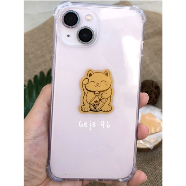 COMBO 10 Miếng Dán Phong Thủy MÈO THẦN TÀI mạ Vàng 24K Chiêu Tài Lộc