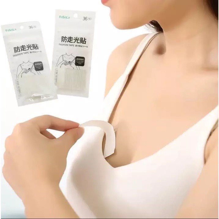 Túi 36 Băng Dính Cố Định Quần Áo - Miếng Dán 2 Mặt Trong Suốt Chống Lộ Áo Váy 0137