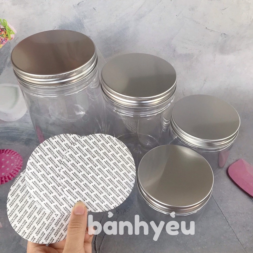 Hũ Nhựa Tròn Nắp Bạc / Hũ PET Tròn Nắp Nhôm