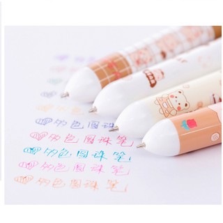 Bút Gel Bi Bấm Nhiều Màu Cute Hình Gấu Văn Phòng Phẩm Dễ Thương VPB15
