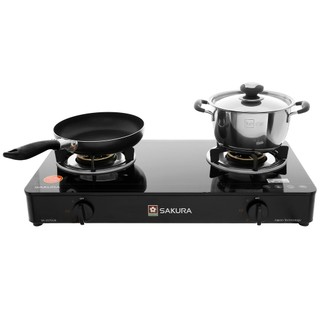 Bếp ga Sakura SA-2375GB-Chính hãng trưng bày-Mặt bếp: Kính cường lực Đầu đốt:Đầu đốt tiết kiệm gas