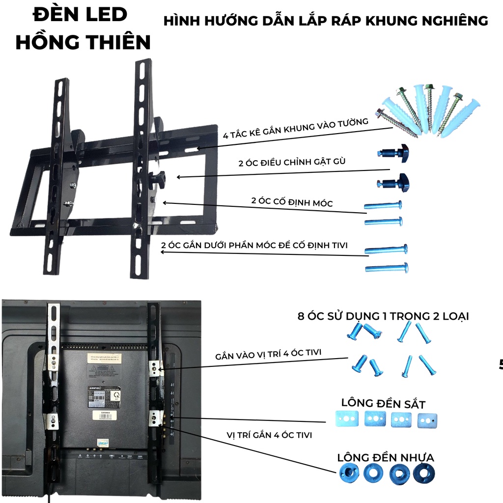 GIÁ TREO( KHUNG TREO) TIVI SÁT TƯỜNG& NGHIÊNG (GẬT GÙ) XOAY TỪ 24"-65-" - ảnh 3