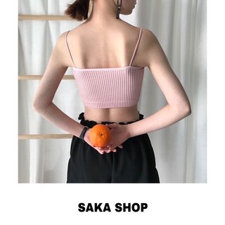 Áo bra 2 dây nữ cotton không gọng thoải mái nhiều màu sắc
