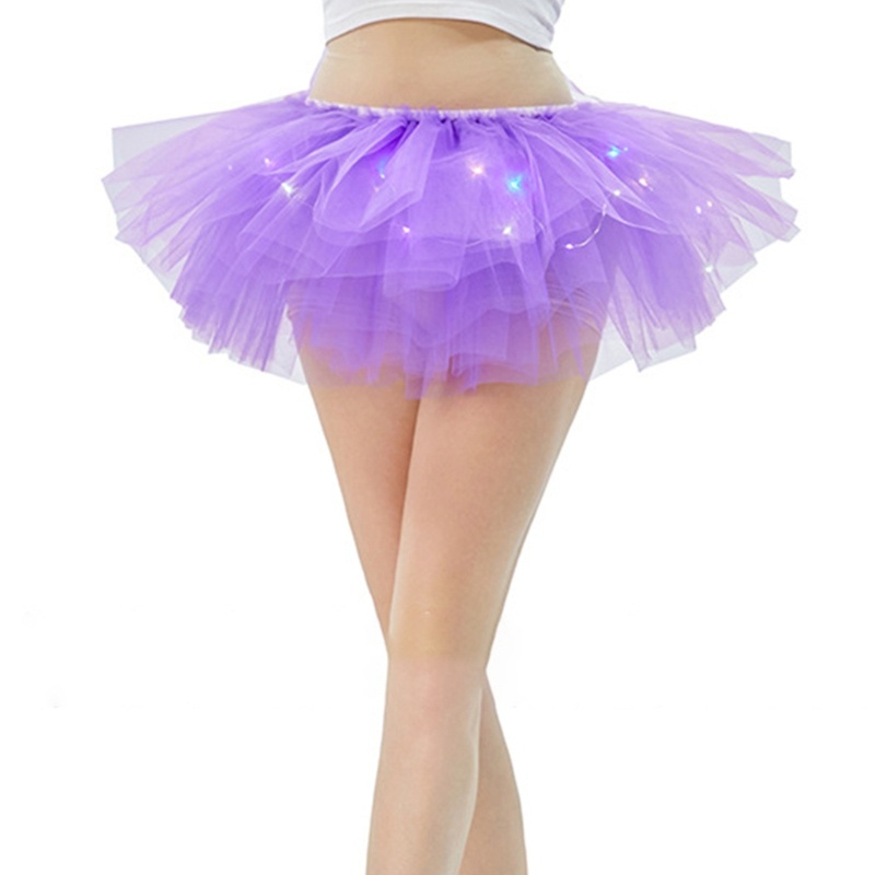 Vic Mini Tutu Váy Dành Cho Nữ Trưởng Thành Vintage LED Ballet Tutu Skater Váy 5 Lớp Váy Ba Lê Halloween-Cosplay Costum