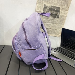 Ba Lô Canvas Màu Trơn Thời Trang Cho Nữ Gói nhỏ bằng phẳng