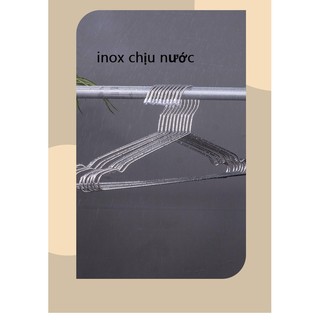 42CM  - Combo 5 móc quần áo tròn bằng inox chống trượt inox - moc quan ao