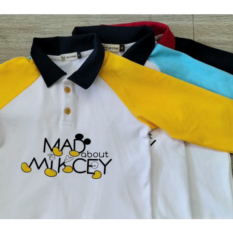 Áo polo dài tay bé trai vải cá sấu cotton phong cách hàn quốc cho bé 1 2 3 4 5 6 tuổi 9-27kg