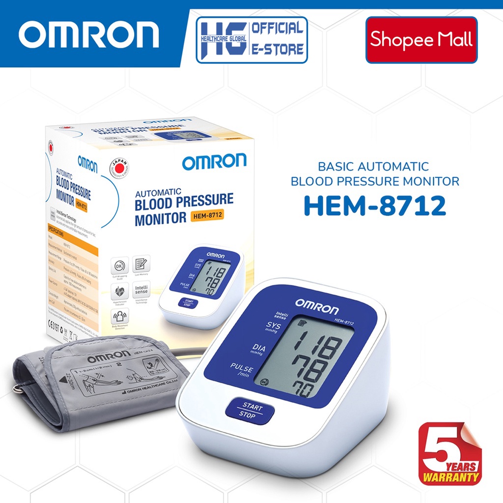 Ảnh Máy Đo Huyết Áp Bắp Tay Tự Động Omron HEM-8712 | Thương Hiệu Nhật Bản Bảo Hành 5 Năm 1