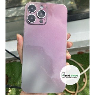 Miếng Dán Skin Mặt Sau Full Viền Ánh Tím cho 15 Pro Max, 14 Pro Max, 13 Pro Max, 12 Pro Max, XS Max, Plus - FukiShop