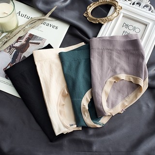 Quần Lót Cotton Màu Trơn Mềm Mại Thân Thiện Với Da Không Đường May Thoải Mái Cho Nữ