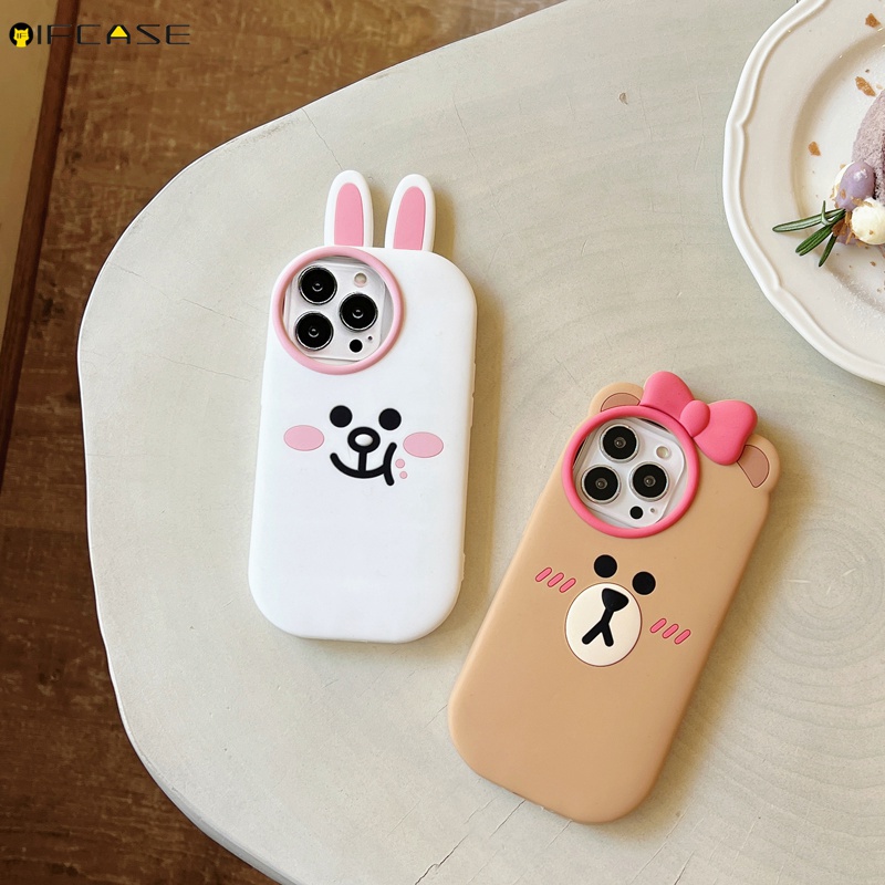 Ốp Điện Thoại Silicone Mềm Chống Sốc In Hình Thú Hoạt Hình Cho iPhone 14 Plus 14 13 12 Pro Max