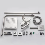 Bộ Vòi Hoa Sen Tắm Đứng Vuông Nóng Lạnh Schmidt Full Inox 304 Thiết Kế Kiểu Dáng Hiện Đại - Hàng Chính Hãng — ảnh 7