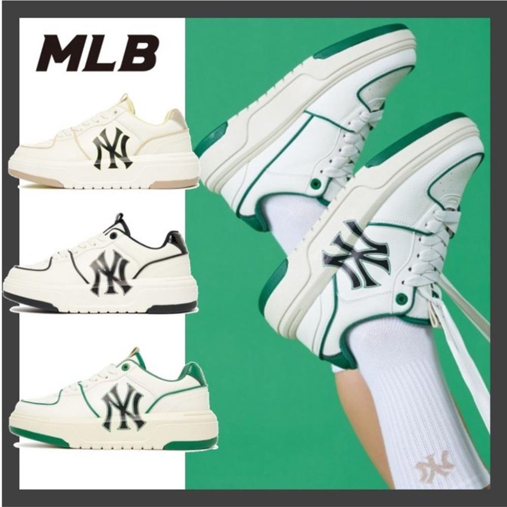 14248 MLB NY Yankees Chunky Sneakers WHITE LINER BLACK