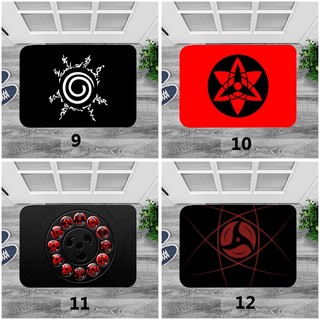 Anime Nhật Bản Kakashi Sasuke Naruto Itachi Sasuke Akatsuki Clouds Logo In Flannel Thảm lót cửa chùi chân cho phòng tắm Nhà bếp Thảm lối vào Trang trí nội thất Thảm trải sàn chống trượt 60x40cm