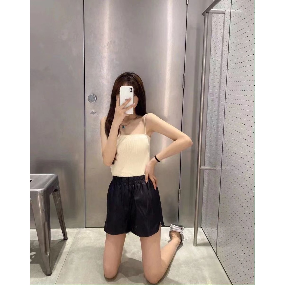 Áo 2 dây thun tăm Ngực Quây Có Mút Ngực Dạng Óng Dài 2 Dây Áo bra cotton dây bún lỡ
