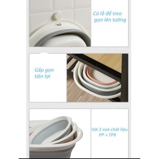 Thau Gấp Gọn, Chậu Xếp Gọn Silicon Mang Đi Du Lịch Thau Rửa Mặt, Rau Củ Tiện Lợi Đa Năng 88331 Mienphivanchuyen199k