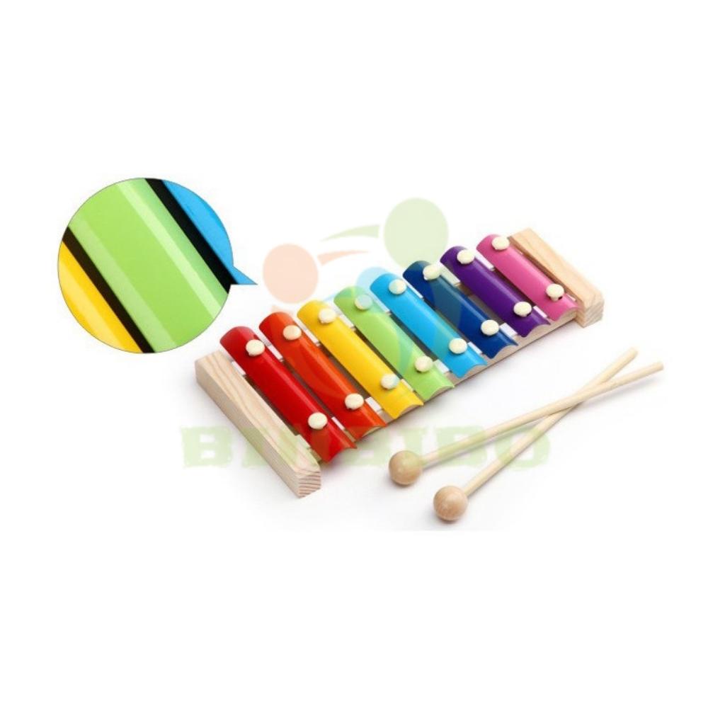 Đồ chơi Đàn Piano Xylophone gỗ 8 thanh quãng - Đồ chơi âm nhạc cho bé Binbibo