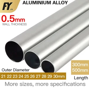 Ống Nhôm Dày 0.5mm 300mm 500mm Dài 21 22 23 24 25 26 27 28 29mm Chất Lượng Cao