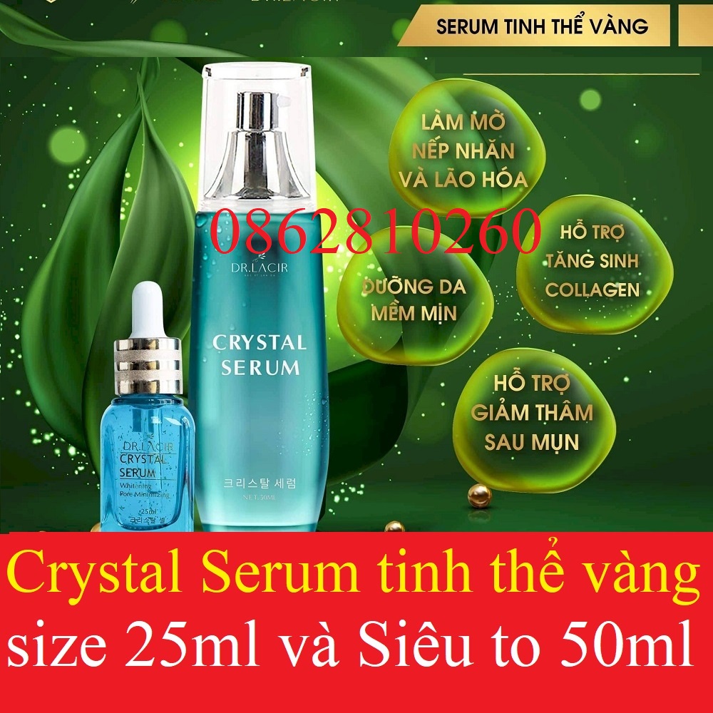 Crystal Serum Tinh Thể Nhỏ & To Vàng 24k cấp ẩm da,chống lão hóa,se
