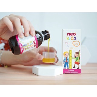 [MUA 1 TẶNG 1 QUÀ] Siro Multivitamin Neo Kids Growth bổ sung vitamin khoáng chất trẻ biếng ăn tiêu hóa kém